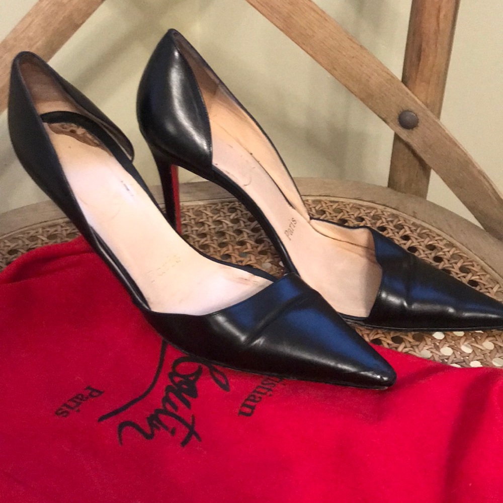 Christian louboutin d’orsay black heels 35